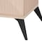 Baxton Studio Draper Mid-Century Modern Two-Tone Light Brown and Black Wood 2-Drawer Nightstand 243-13501-ZORO - alternate 8